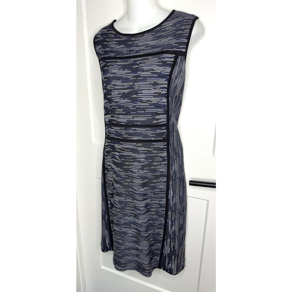 MISOOK 2-Piece Dress +‎ Long Jacket Set Outfit Separates Blue Black sz M - Picture 10 of 10